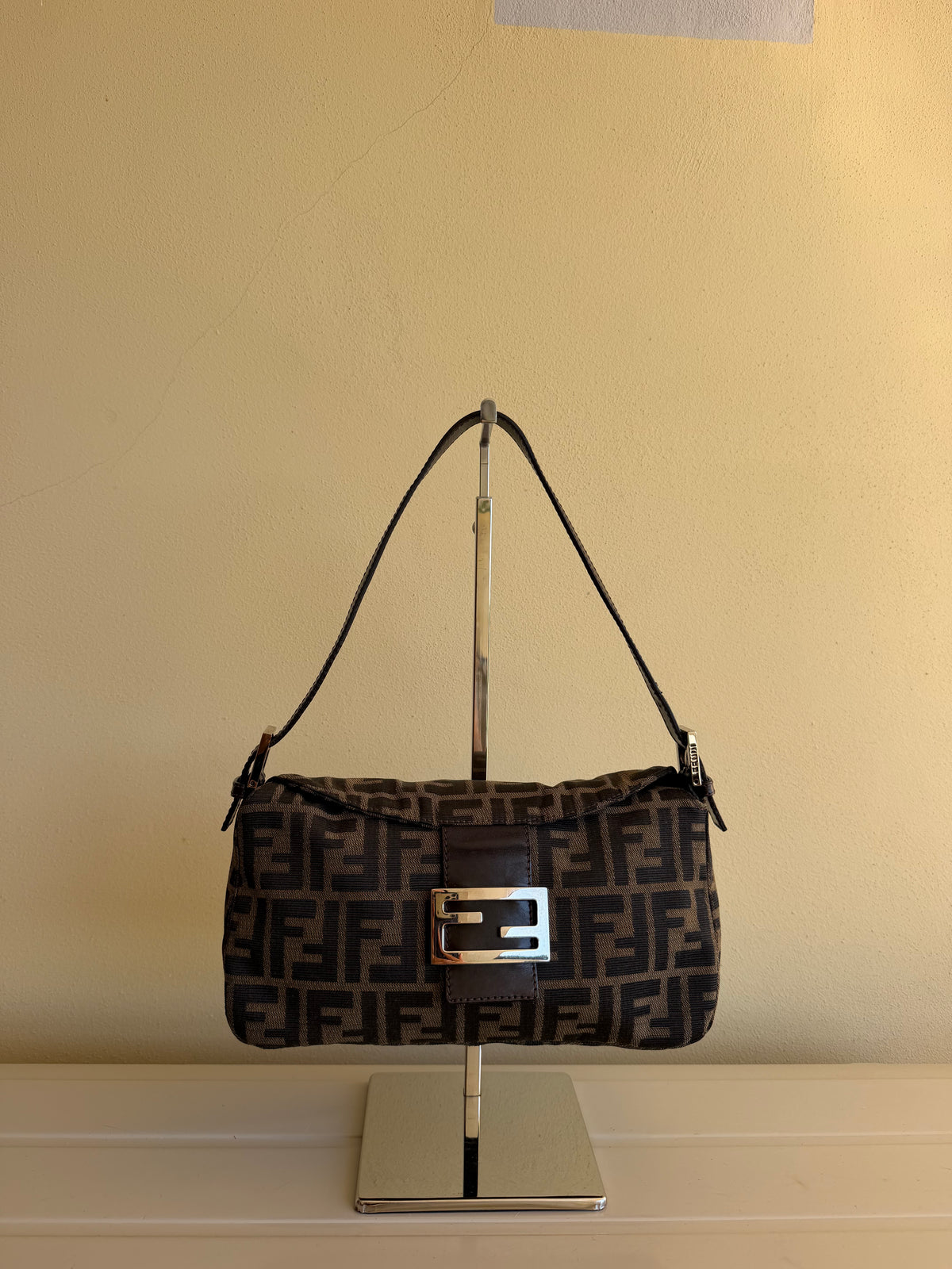Fendi Baguette Double Flap Zucca