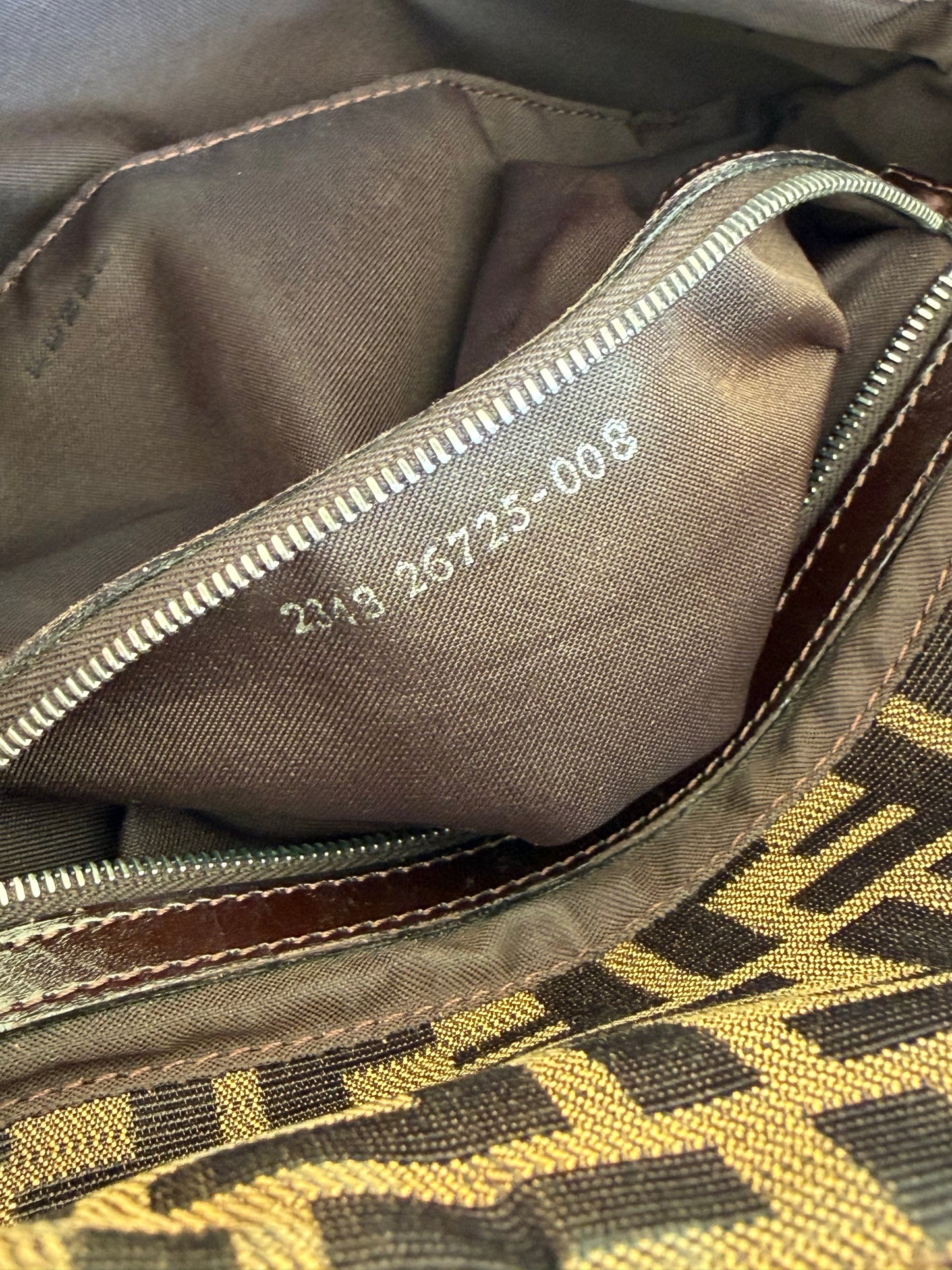 Fendi baguette double flap zucca