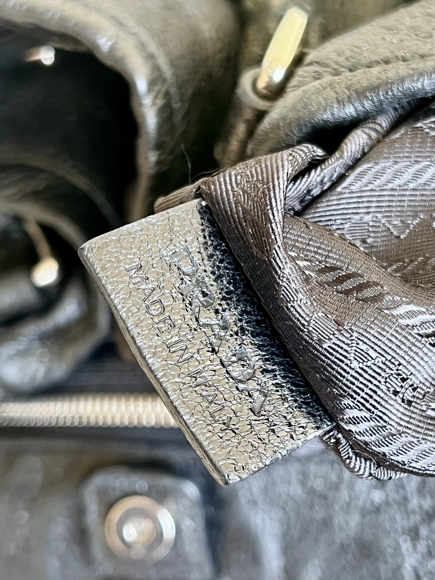 Prada leather chain