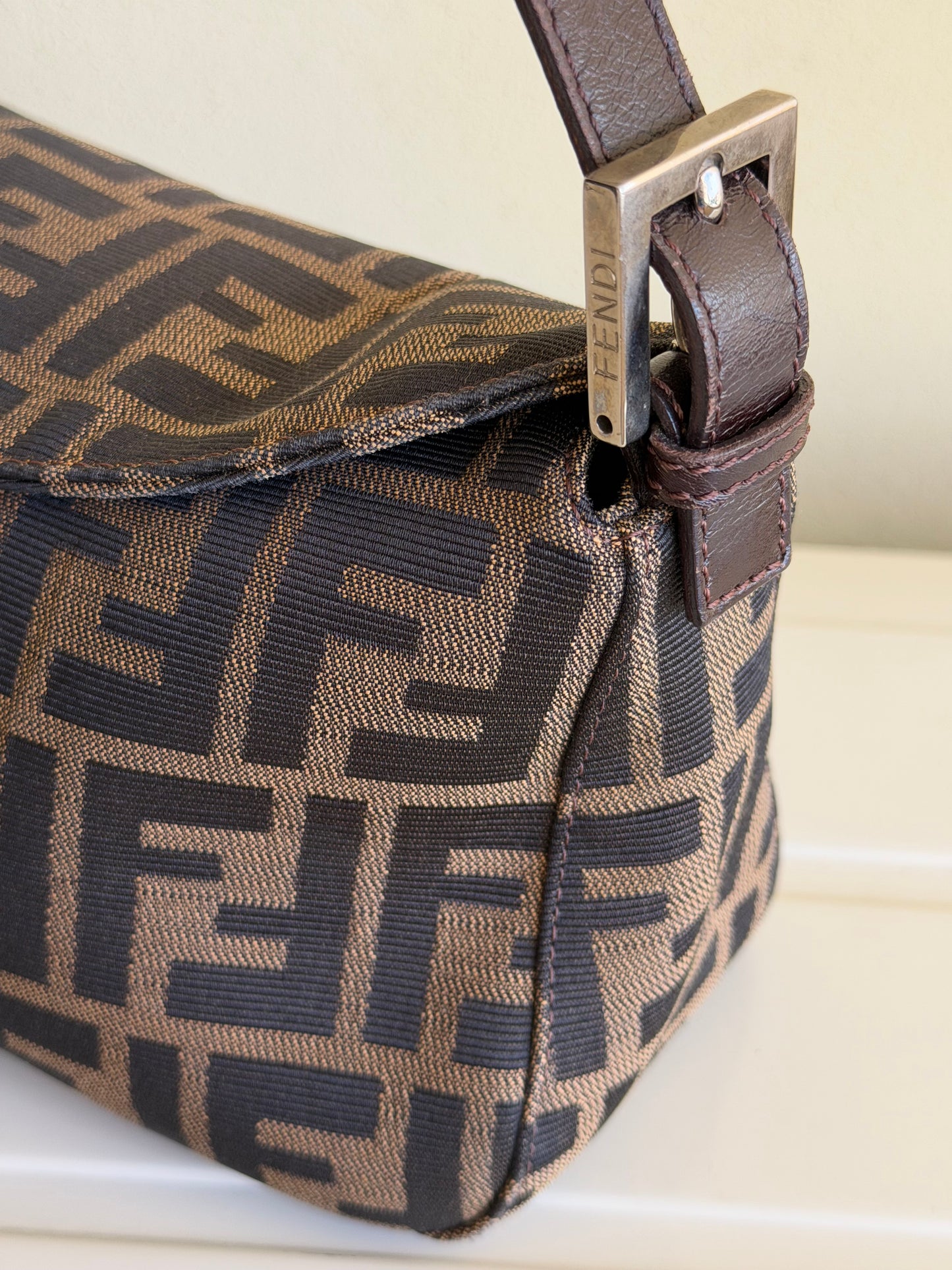 Fendi baguette double flap zucca