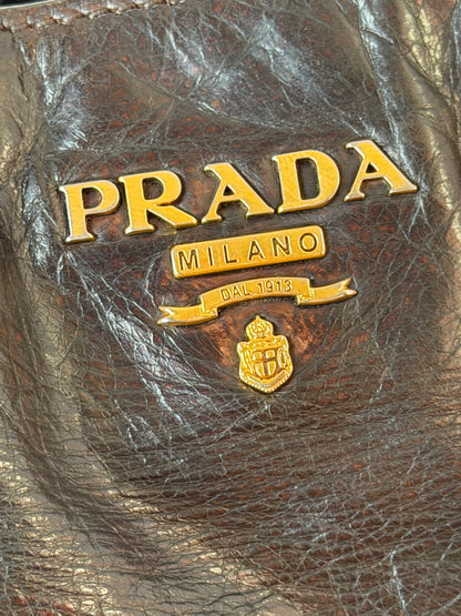 Prada tote dark chocolate