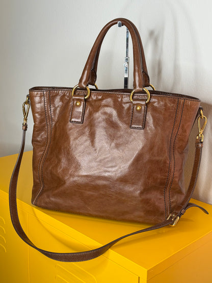 Prada tote nocciola