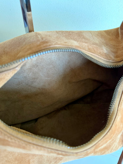 Gucci Suede Hobo Moon Bag