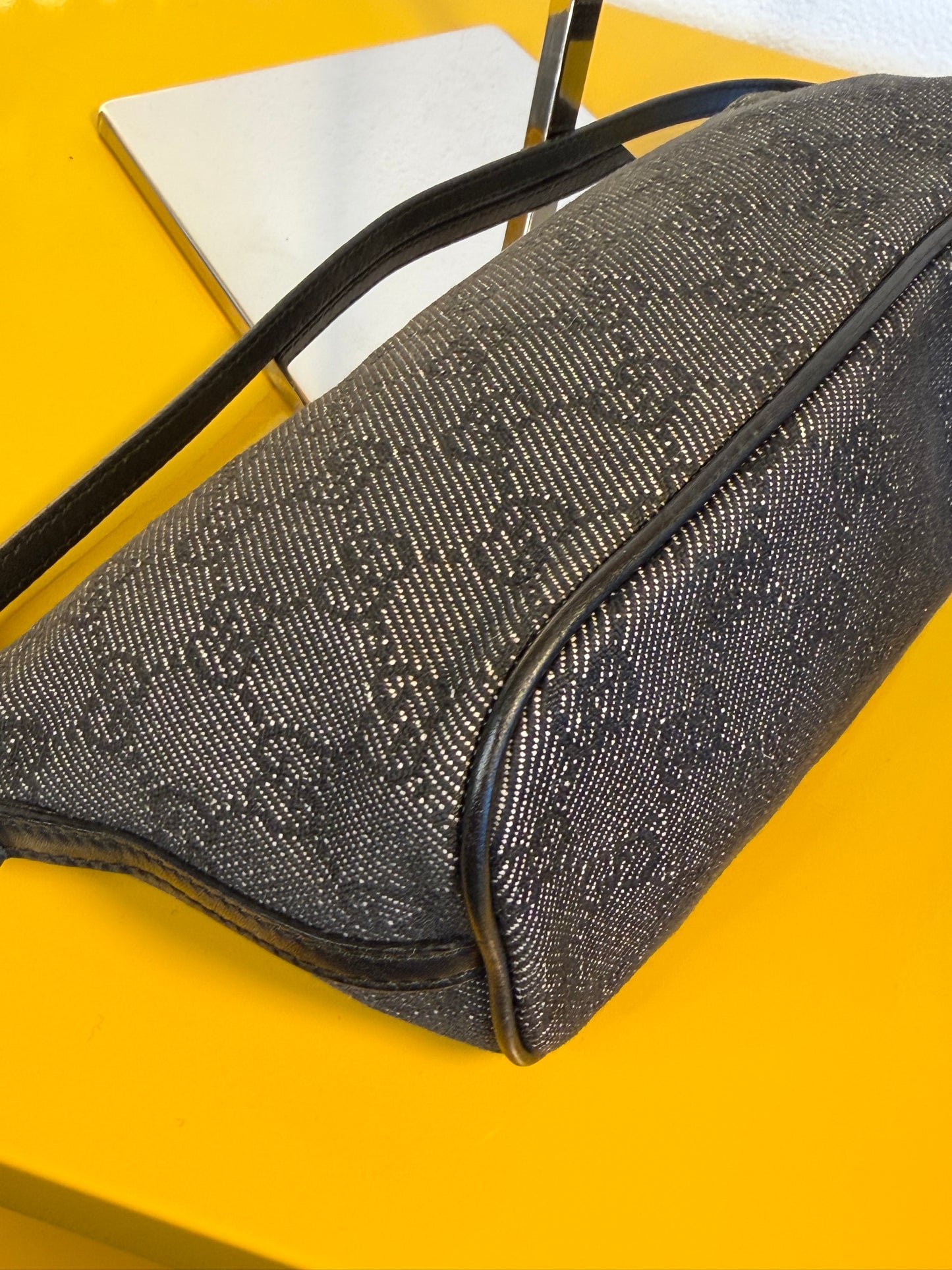 Gucci boat bag grey denim