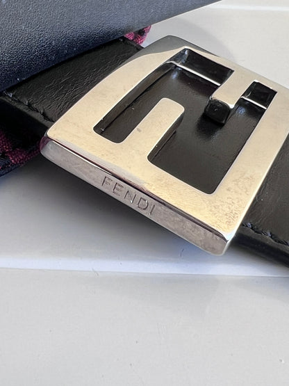 Fendi baguette Double Flap rossa/nera
