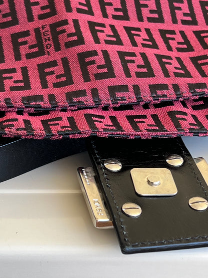 Fendi baguette Double Flap rossa/nera