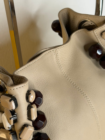 Prada ring handle Bag beige