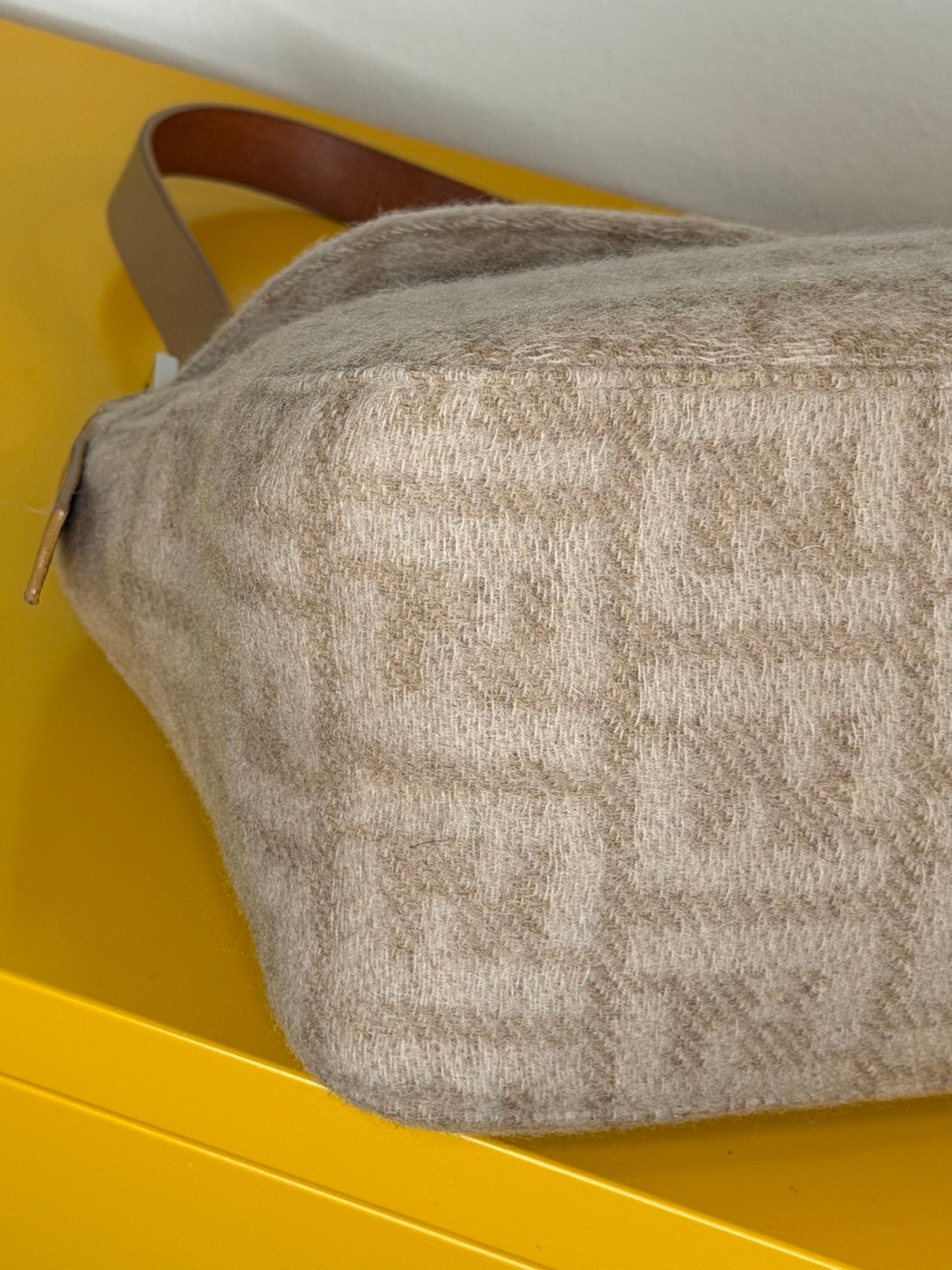Fendi baguette double flap wool