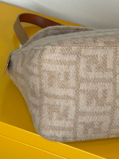 Fendi baguette double flap wool