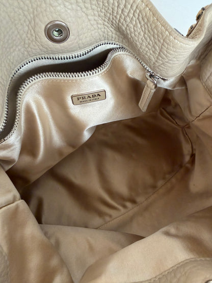 Prada ring handle Bag beige