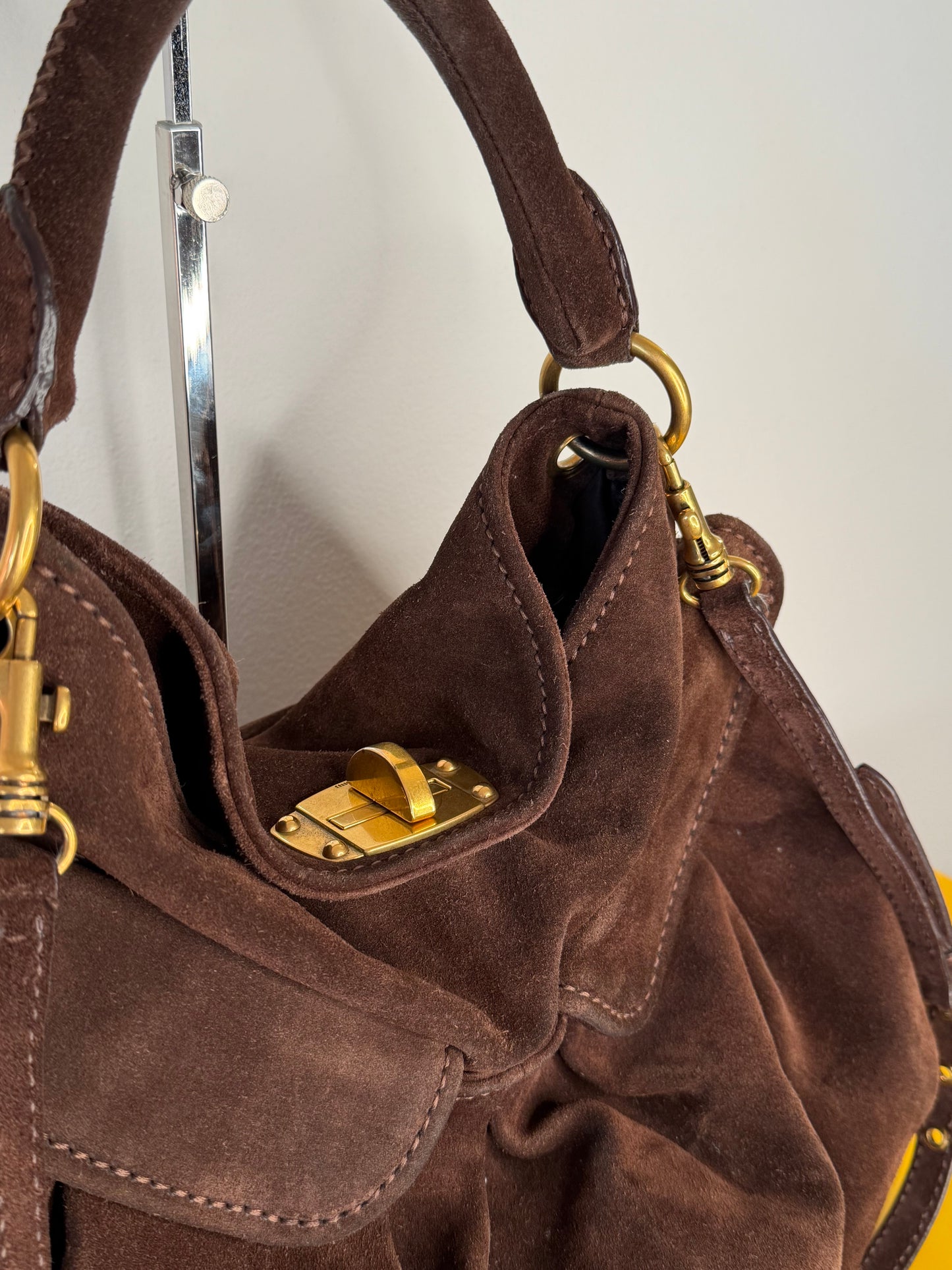 Miu Miu hobo suede