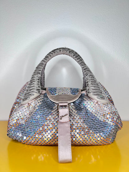 Fendi Spy Bag in raso con paillettes