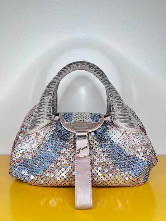 Fendi Spy Bag in raso con paillettes