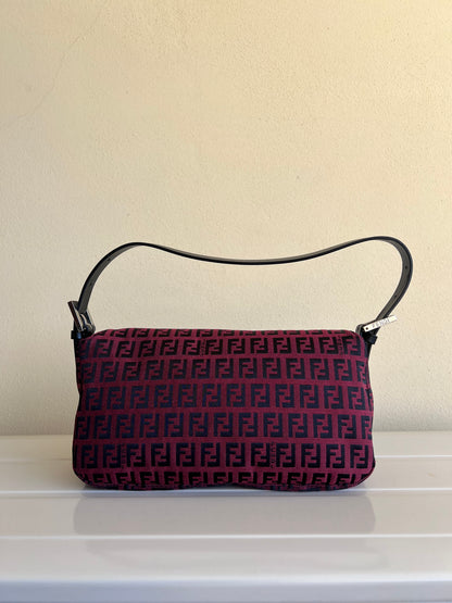 Fendi baguette Double Flap rossa/nera