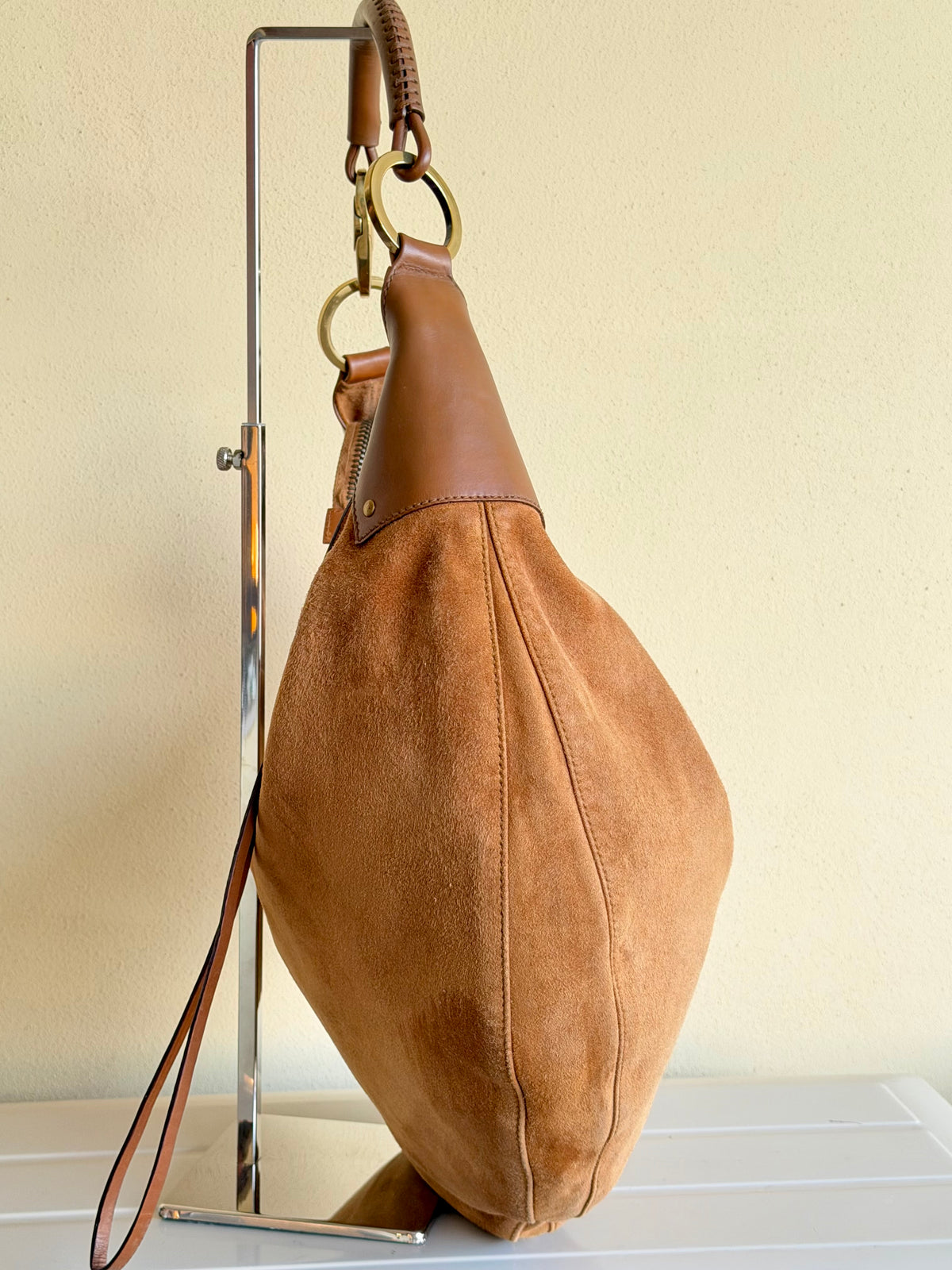 Gucci Suede Hobo Moon Bag