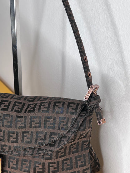 Fendi Baguette Marrone Double Flap