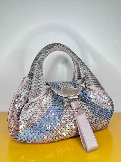 Fendi Spy Bag in raso con paillettes