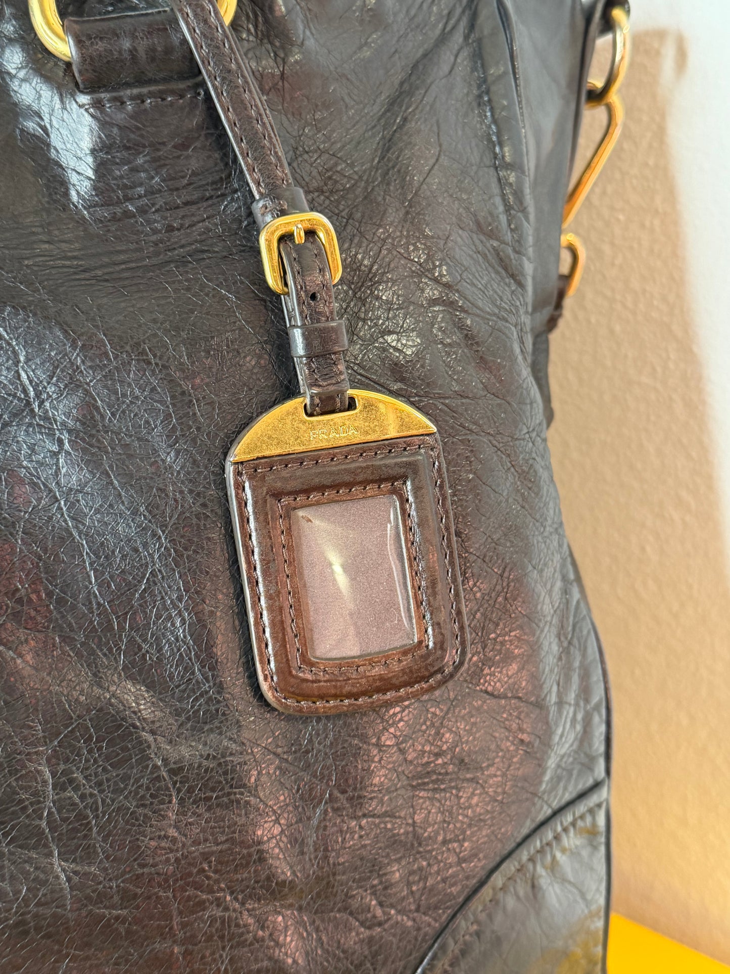 Prada tote dark chocolate