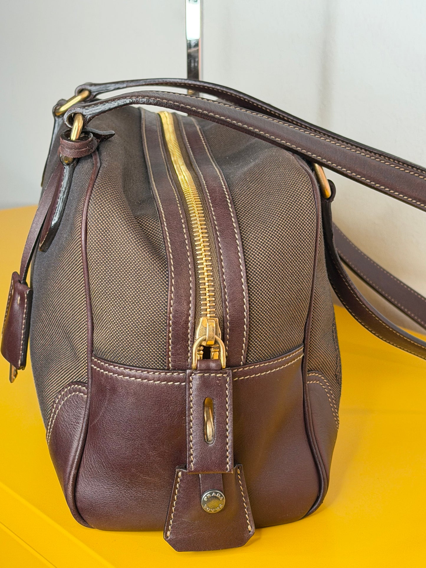 Prada bauletto logo Jaquard