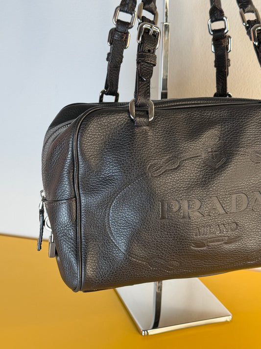 Prada Bauletto logo jaquard
