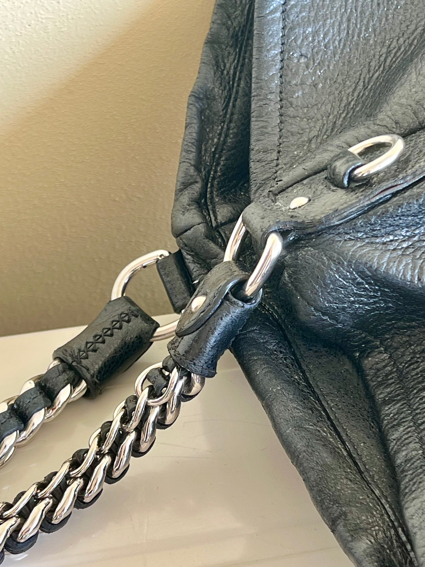Prada leather chain