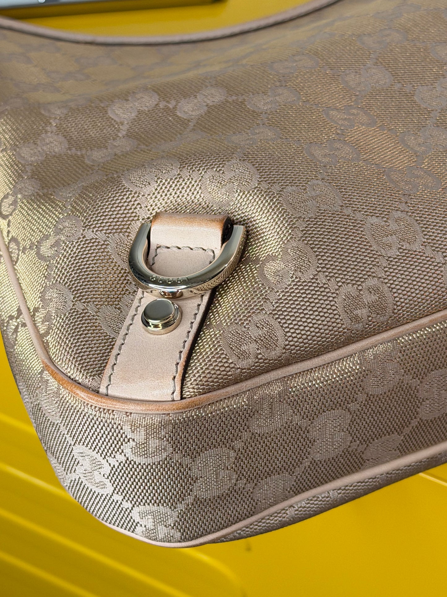 Gucci Abbey Hobo Gold/Pink