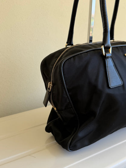 Prada Bauletto in Nylon e Pelle Saffiano