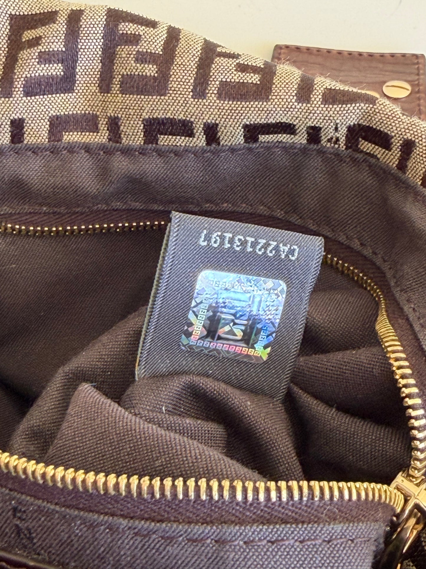 Fendi baguette double flap zucchino