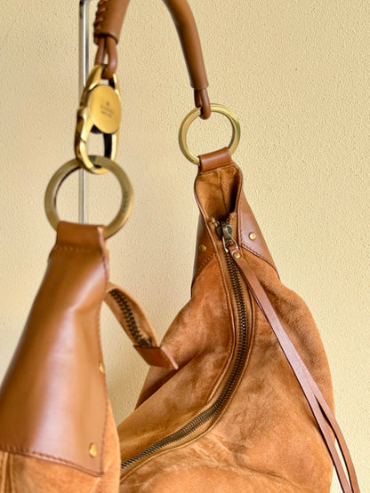 Gucci Suede Hobo Moon Bag