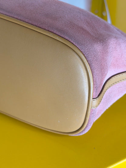 Gucci boat bag suede pink