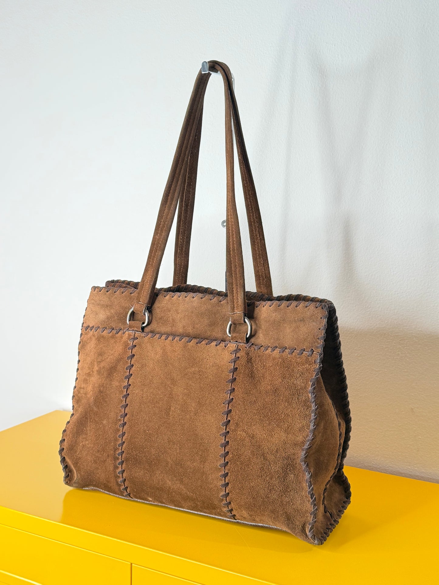 Prada tote suede