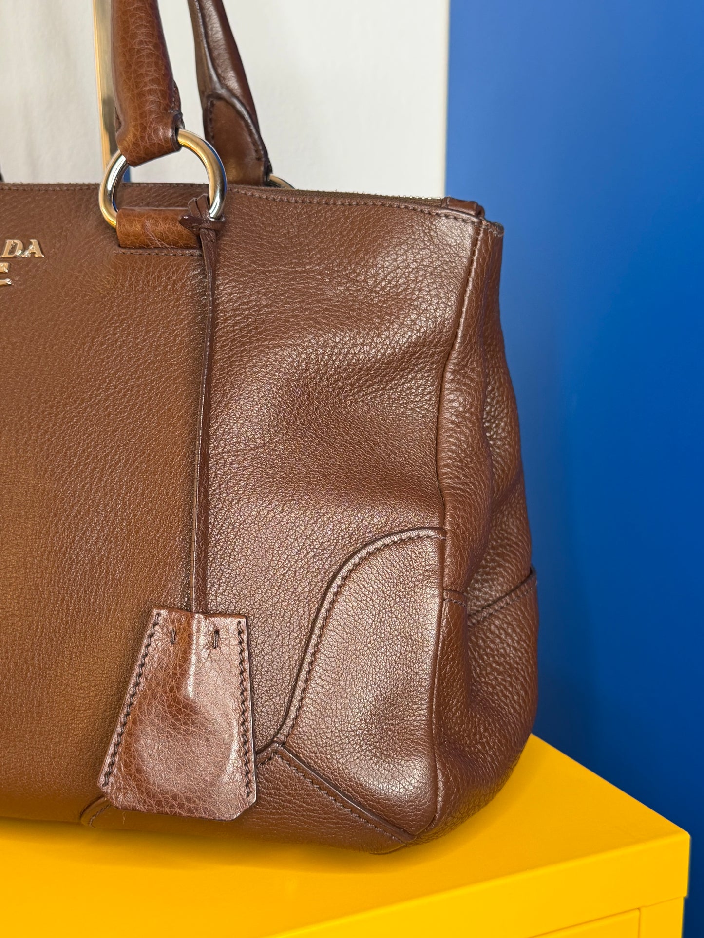 Prada tote chocolate