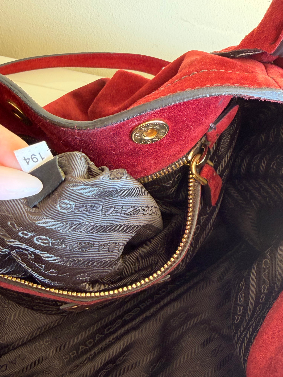 Prada Tote Bordeaux
