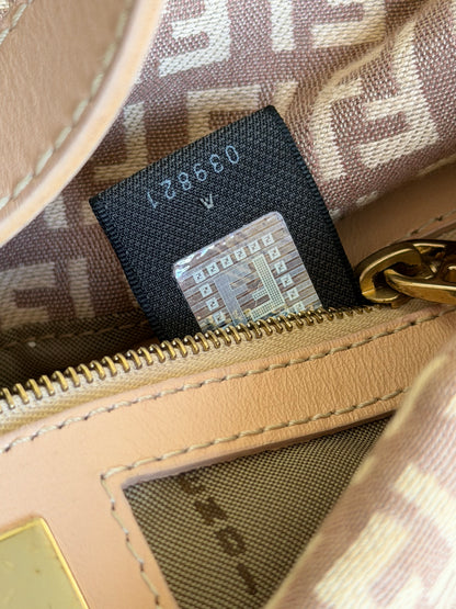 Fendi baguette double flap dust rose