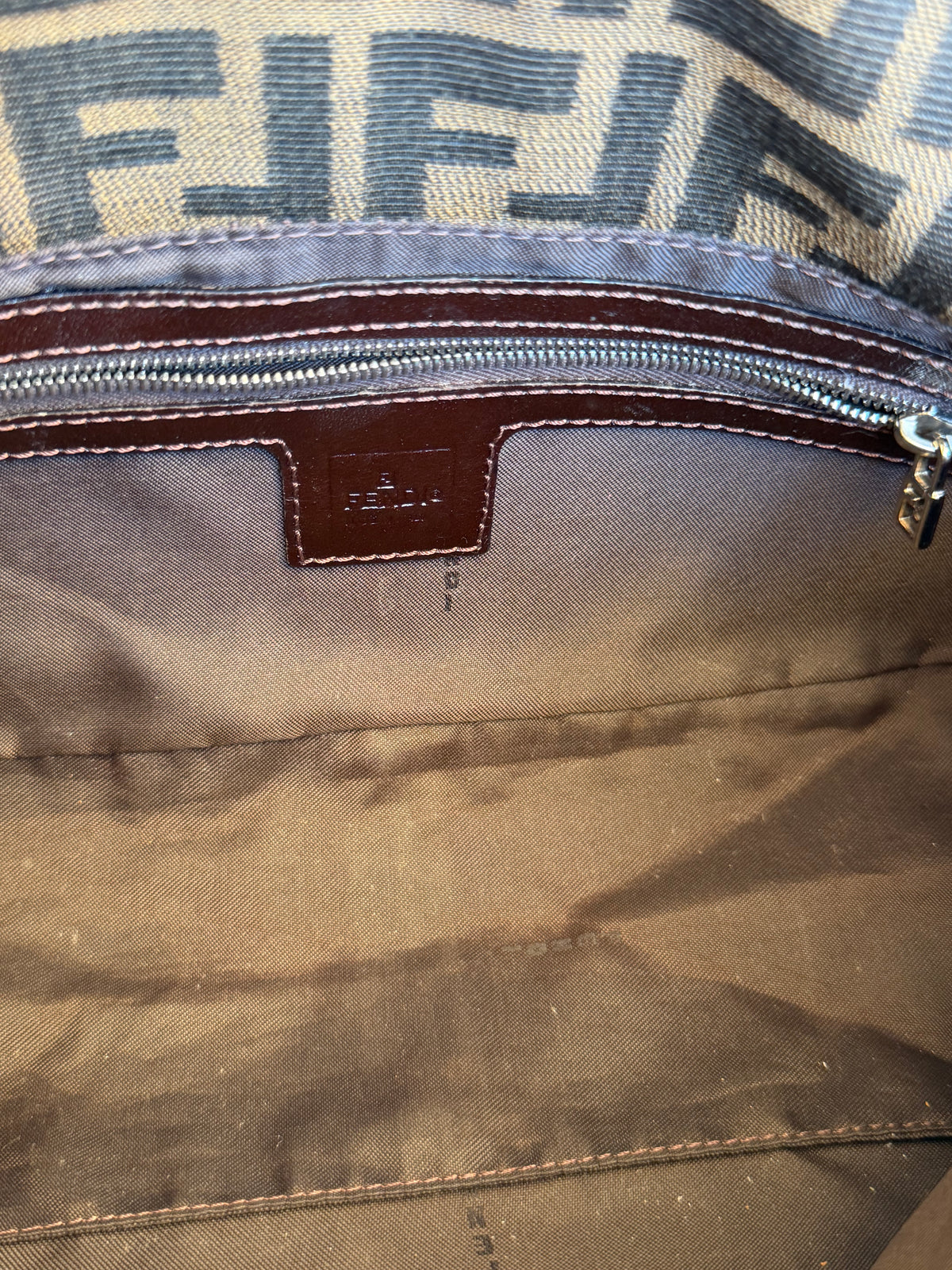 Fendi Baguette Double Flap Zucca