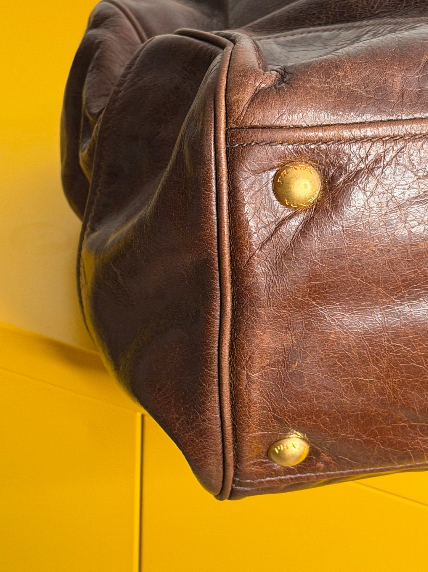 Prada tote medium brown