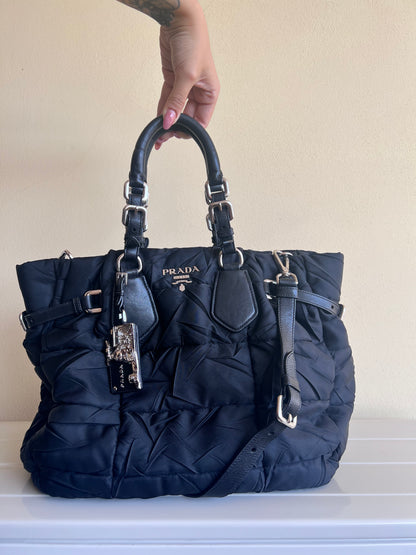 Prada Tessuto Crispy Satchel in Nylon trapuntato
