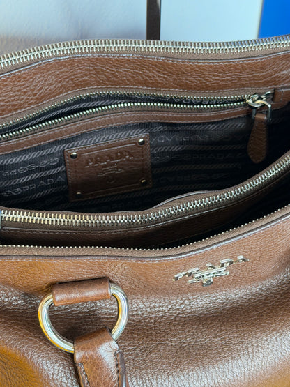 Prada tote chocolate