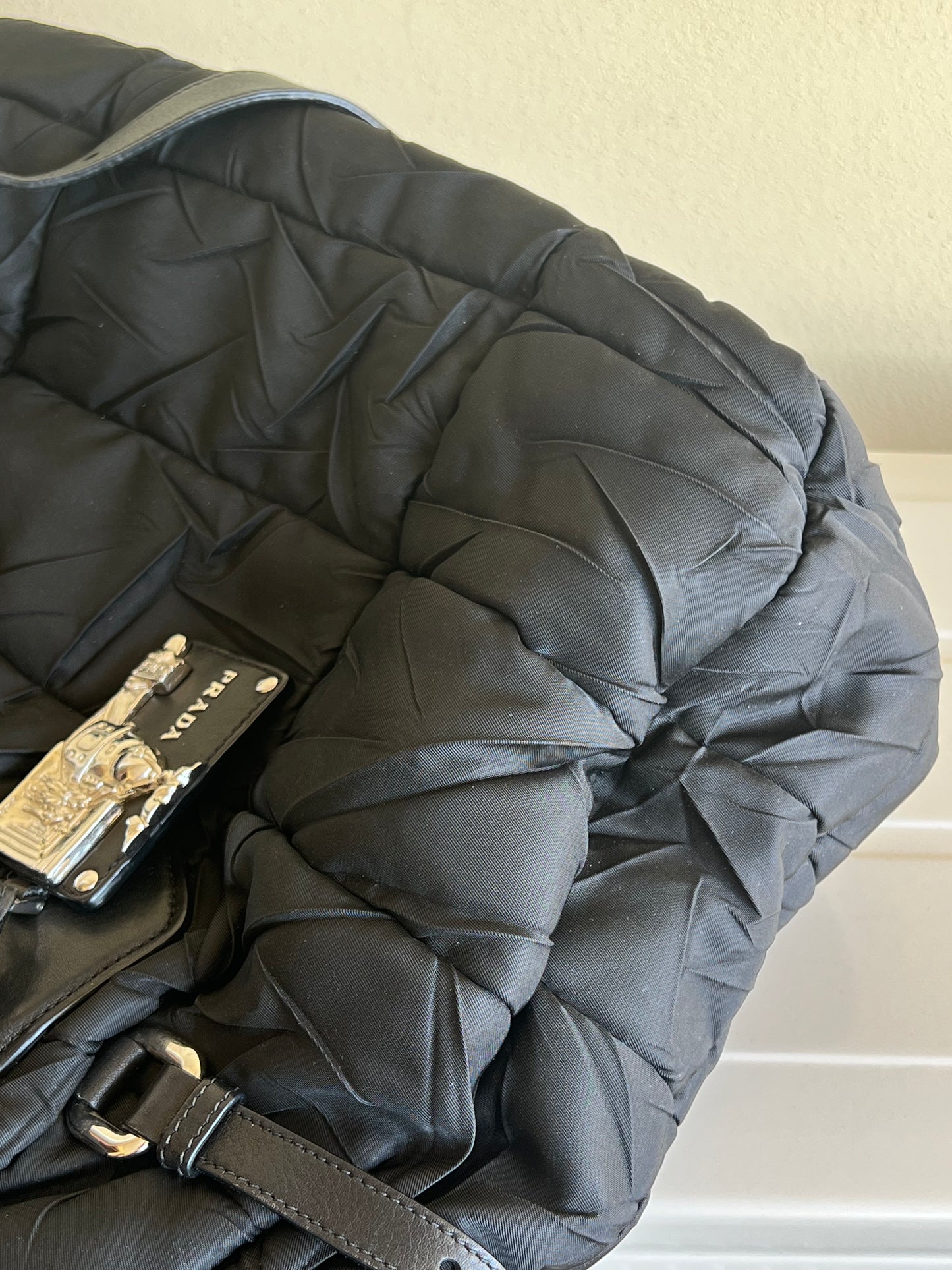 Prada Tessuto Crispy Satchel in Nylon trapuntato