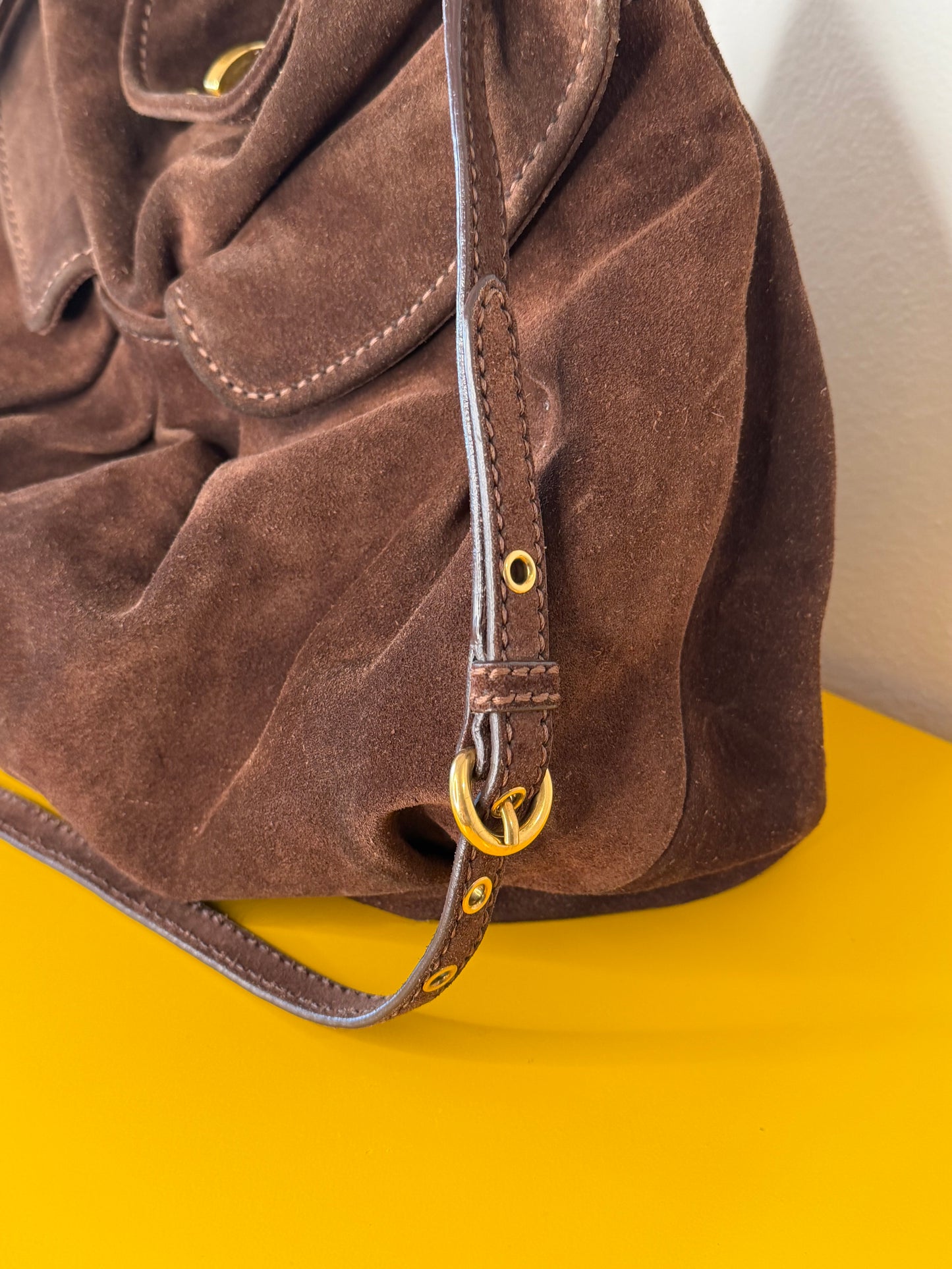 Miu Miu hobo suede