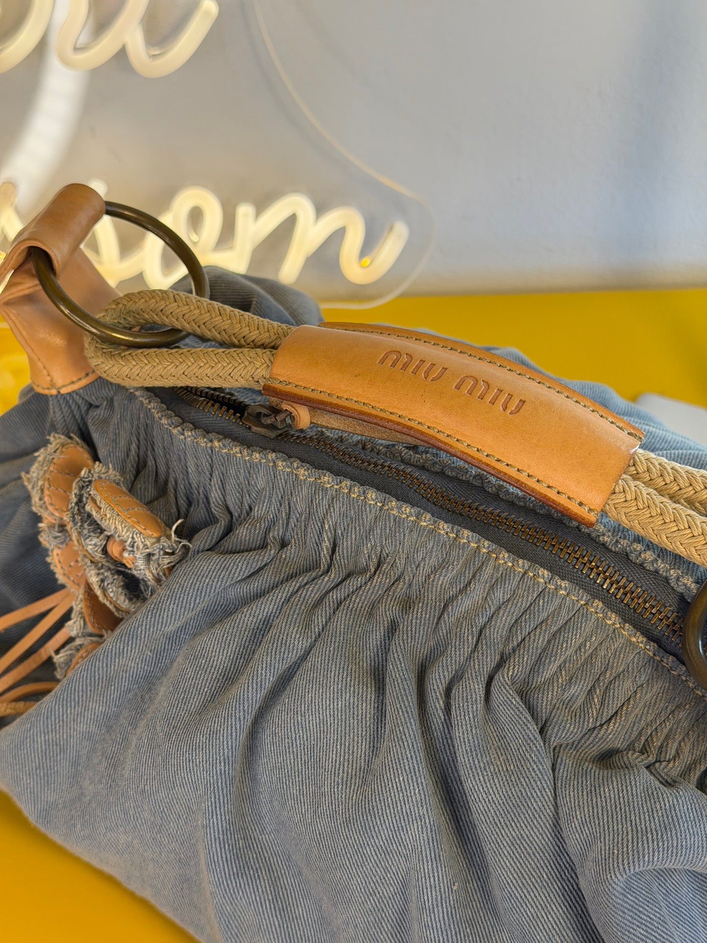 Miu Miu pouch denim