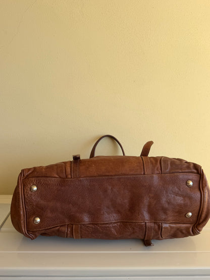 Prada bruciato washed leather