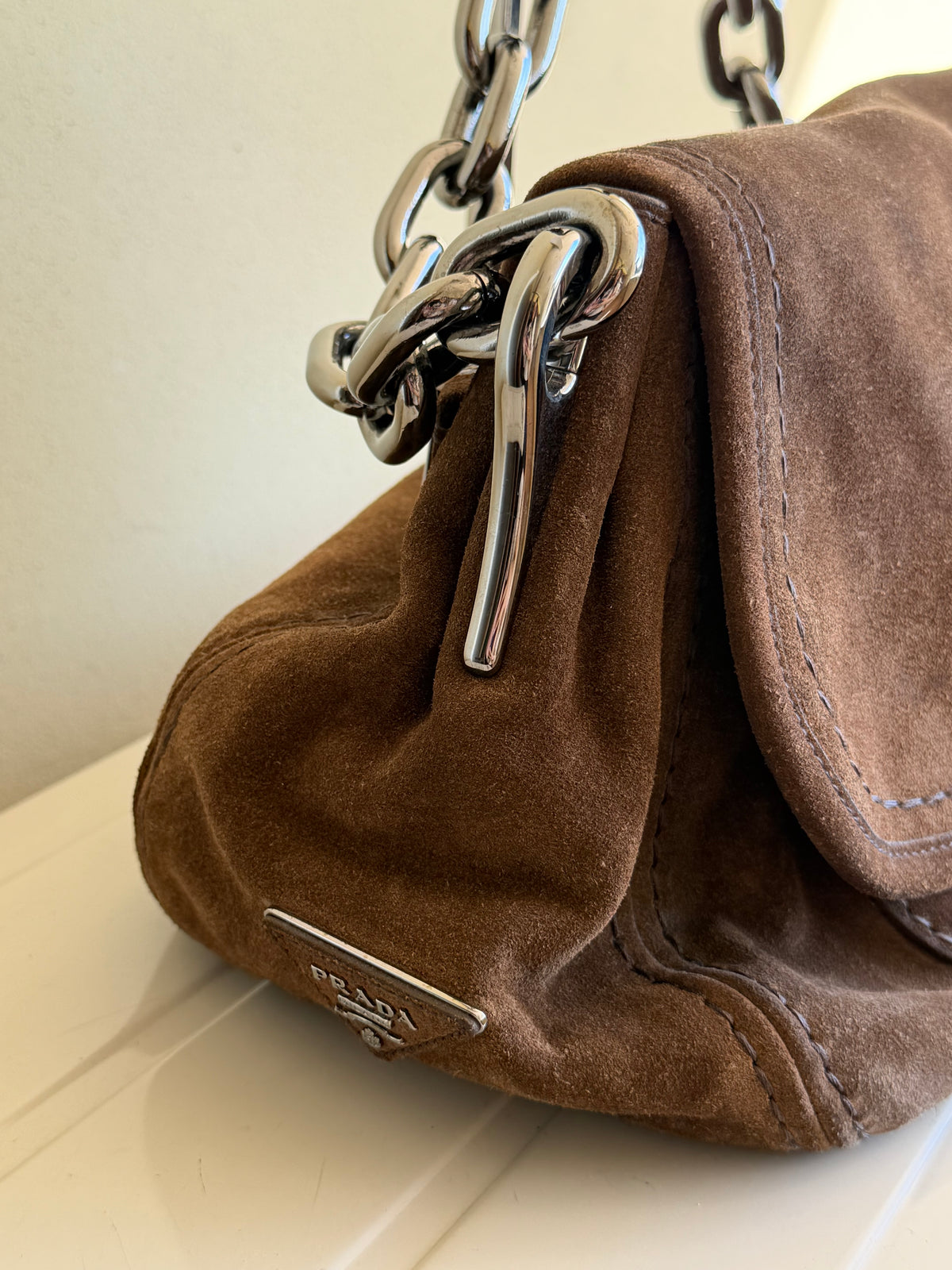 Prada Suede shoulder bag
