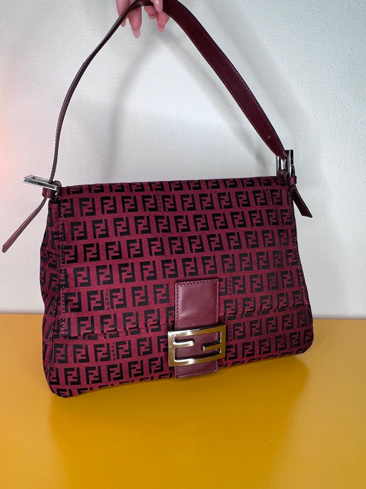 Fendi Mamma Baguette Bordeaux
