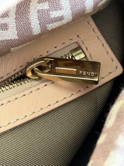 Fendi baguette double flap dust rose