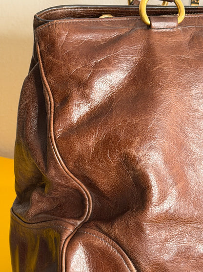 Prada tote medium brown