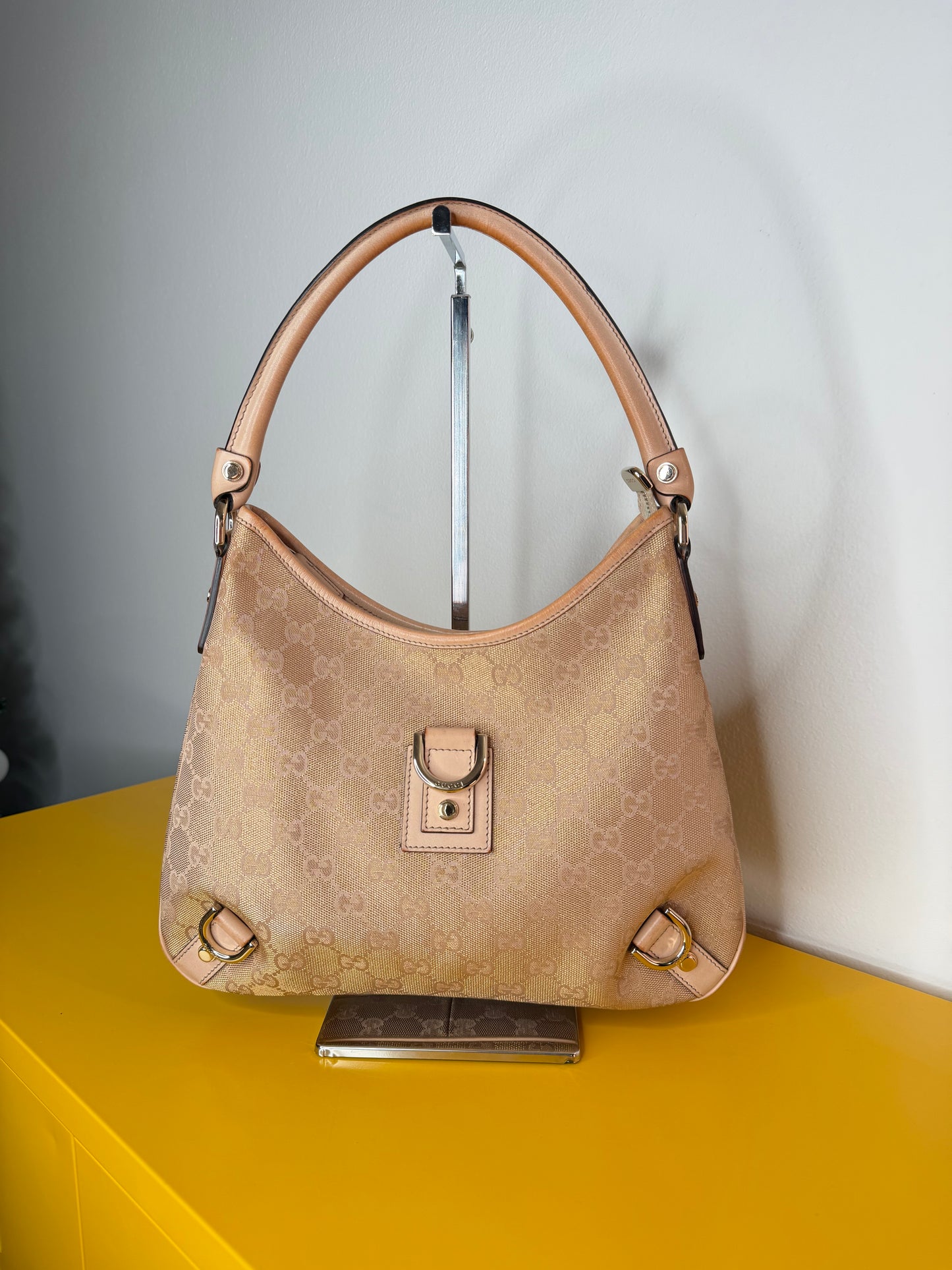 Gucci Abbey Hobo Gold/Pink