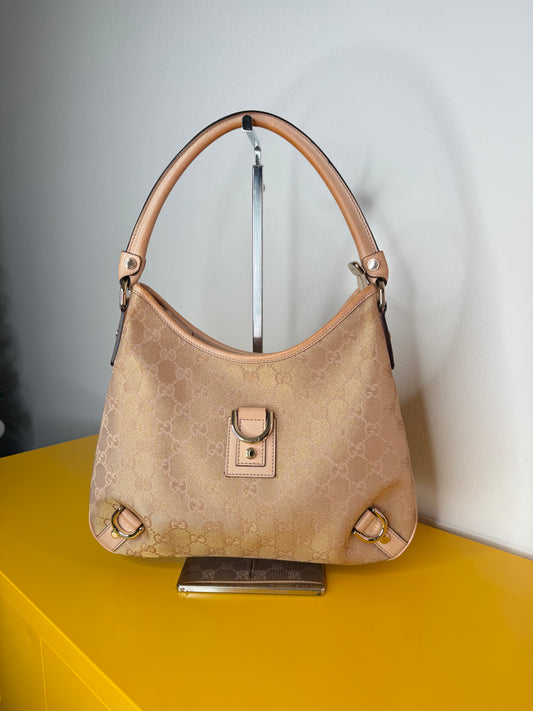 Gucci Abbey Hobo Gold/Pink