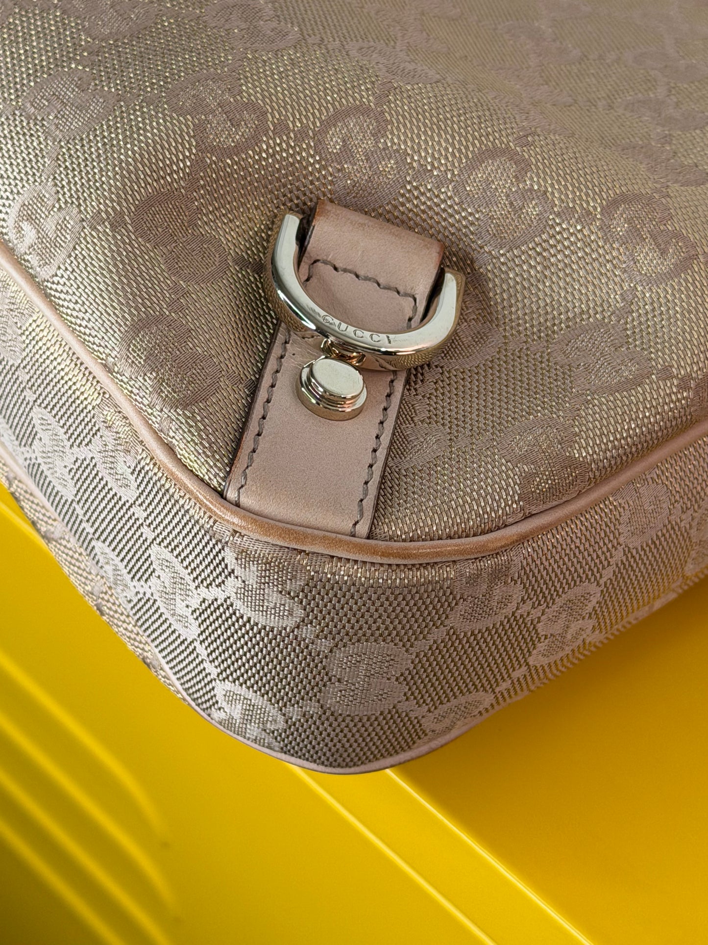Gucci Abbey Hobo Gold/Pink