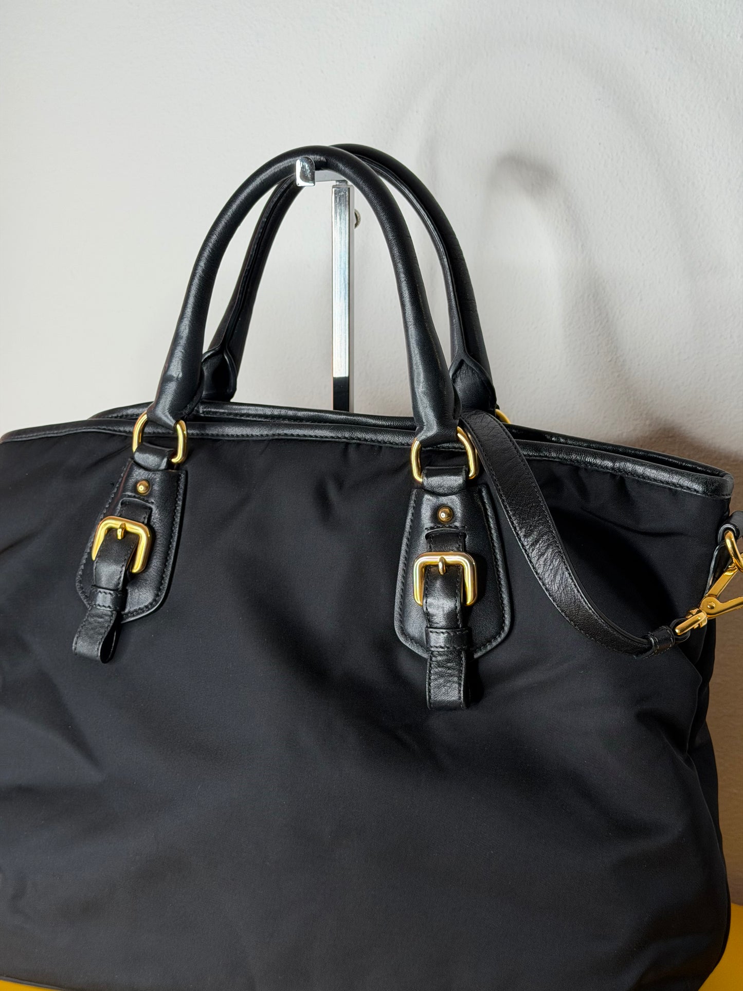 Prada tote nylon/pelle